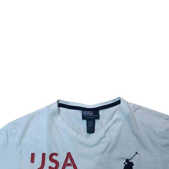 Polo by Ralph Lauren White and Black Graphic Tee - Picture 4 of 6